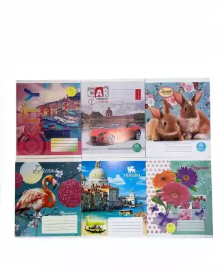 Тетрадь Вектор MIX, 48 листов, А5, разметка линейно, твердая обложка